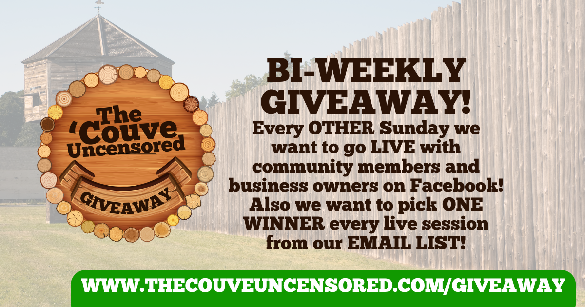 Live Zoom and giveaway, The Couve Uncensored